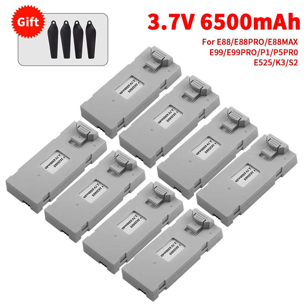 

3.7V 6500mAh Battery Accessory For RC Drone E88 E88PRO Ls-E525 E525 PRO K3 S2 P1 Mini Uav Drone Battery Special 1800mAh Rc Parts