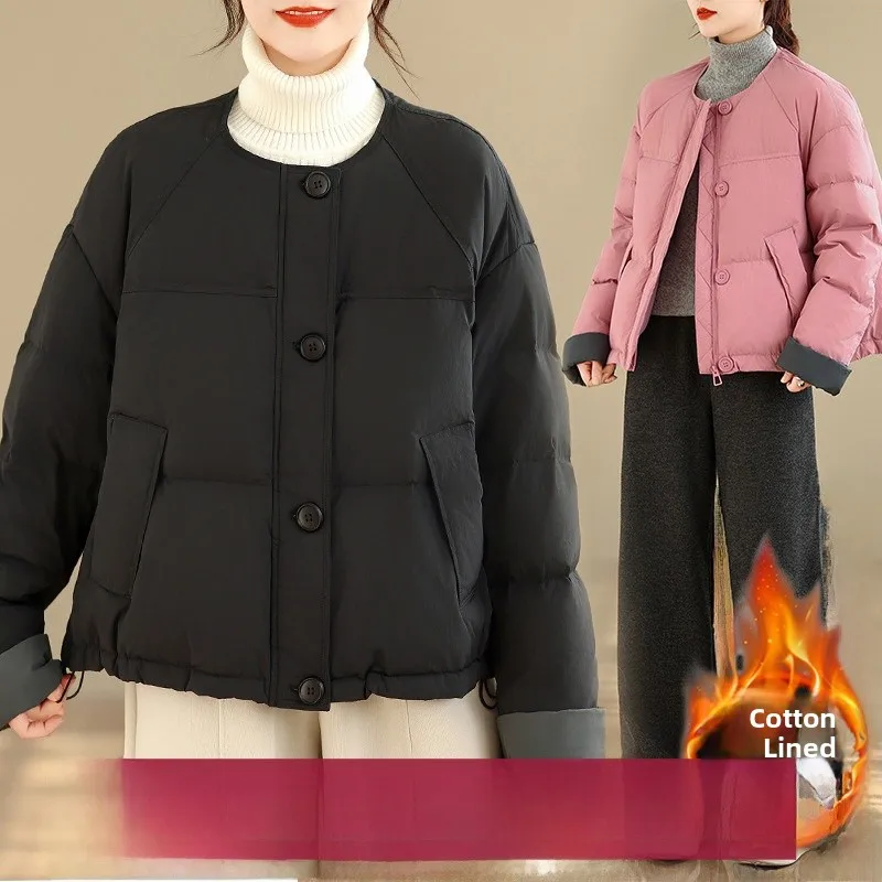 

Теплый или Thiened Cotton Jaet Sve Манжеты контрастного цвета Свободный крой для похудения Mommy Quali Чистый цвет Хорошее качество хлопок...