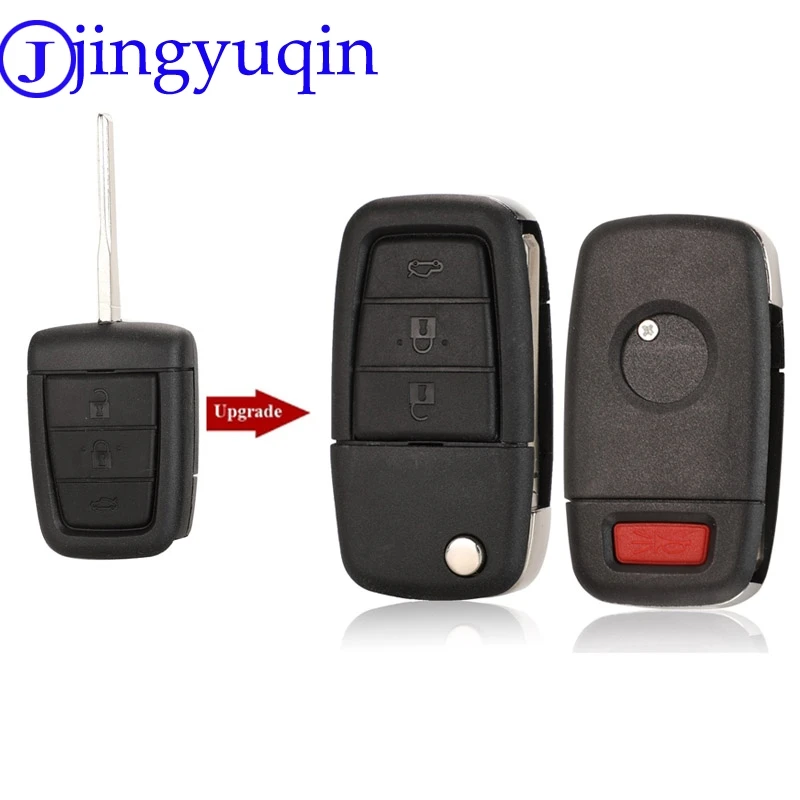 jingyuqin Modified Car Key Fob Case Shell For Chevrolet Caprice for Holden Commodore VE With 3 + Panic Key 4 Buttons