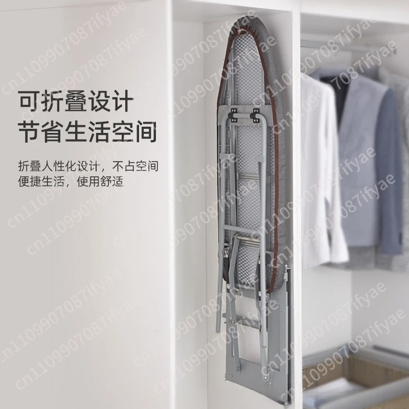 Hidden Ironing Board Wall Mounted Folding Ironing Board with 180 Degree Rotation Cushioning