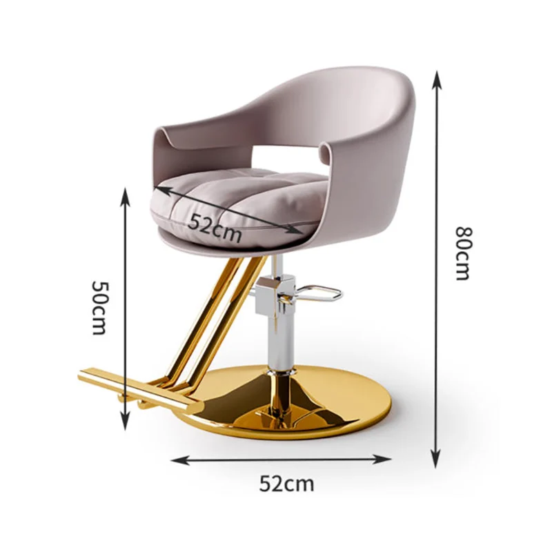 كرسي حلاقة فاخر لتصفيف الشعر، لوازم صالونات التجميل المريحة، كرسي حلاق تجاري، صينية صالون تجميل، أثاث صالون دوار