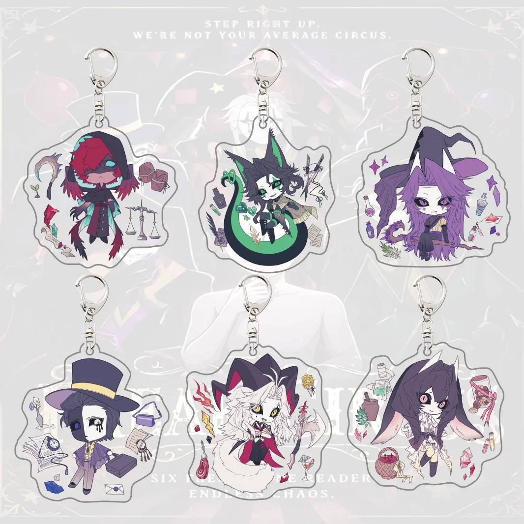 The Freak Circus Anime Acrylic Keychain Cute Chibi Bag Pendant Gothic Fantasy Keyring Accessory Fan Gift
