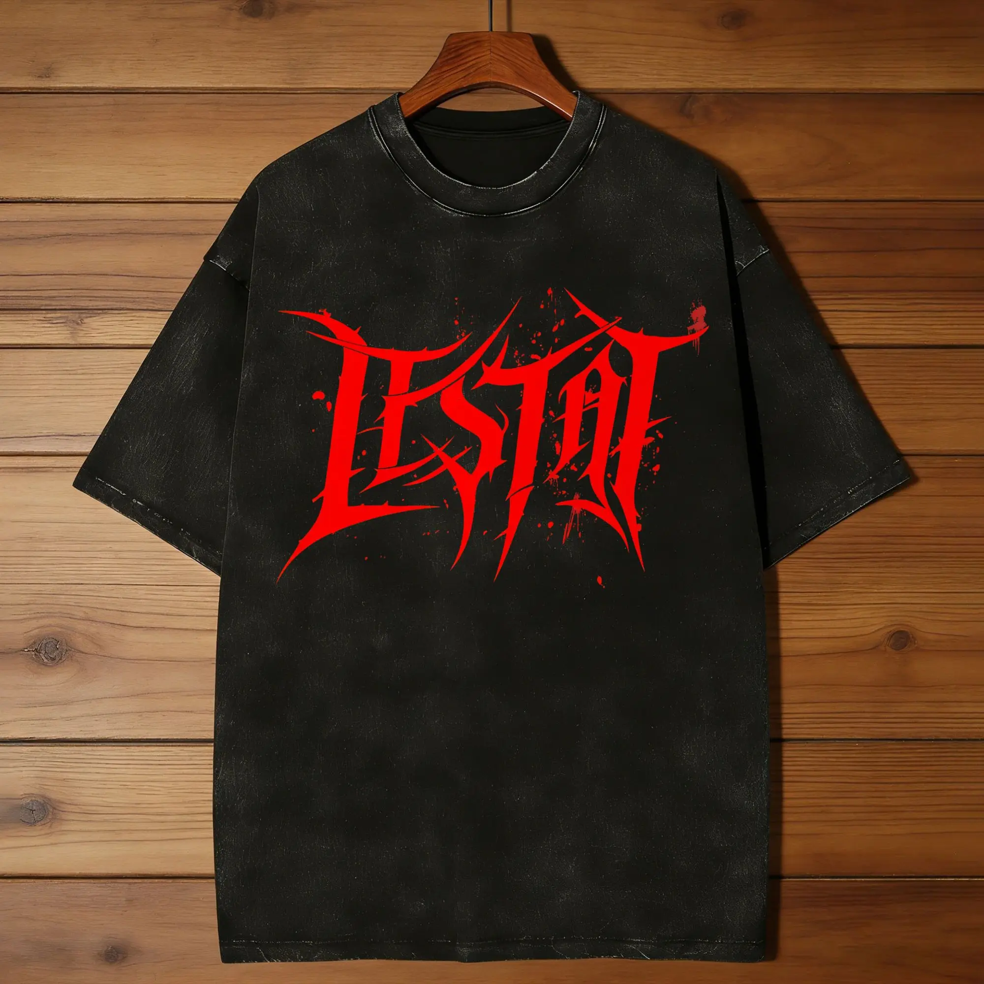 Couple T-Shirt The Vampire Lestat Headbanger Logo Washed T Shirts Hip Hop  Summer Tees Awesome Loose Casual Clothing Gift Idea