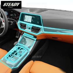 For BMW M3 G80 2021-2022 Car Interior Center Console Transparent TPU Protective Film Anti-scratch Repair Accessories Refit