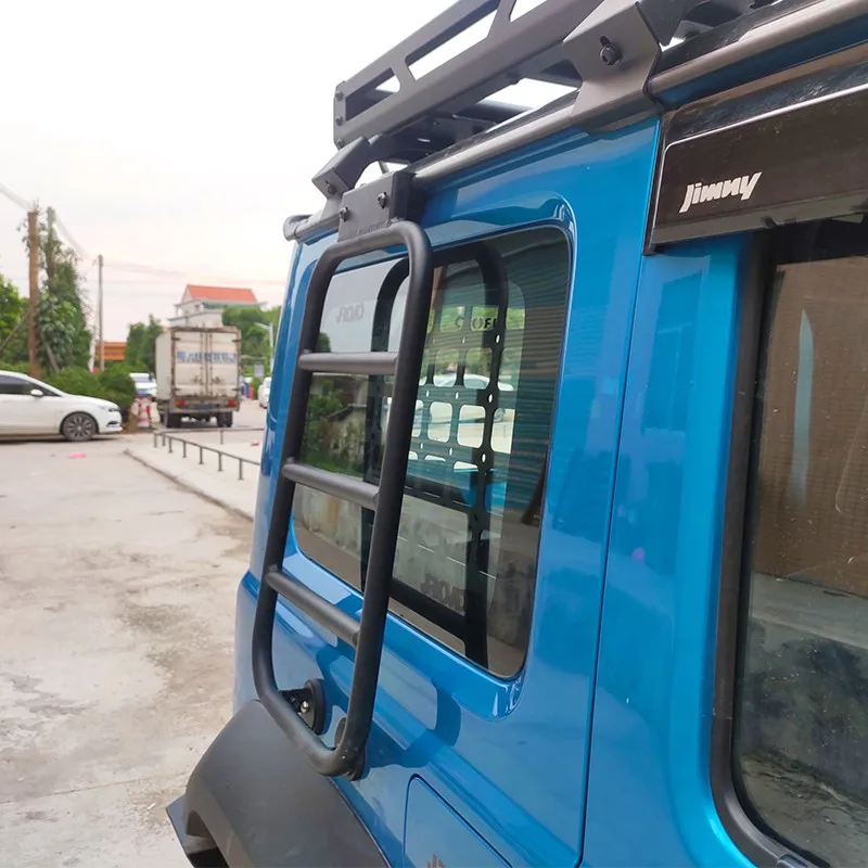 Aluminum Alloy Rear Window Extension Side Ladder Climbing Ladder 4x4 Offroad Fit for 2019-2023 New Suzuki Jimny Jb74 JB64