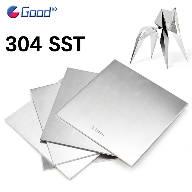 1Pc 304 Stainless Steel Sheet Polished Plate Sheet Thickness 0.5mm~3mm