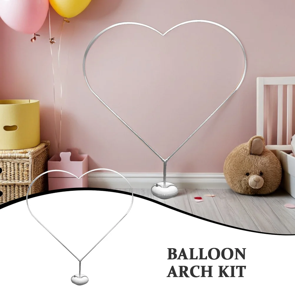 

1Set Heart Shaped Balloon Arch Kit Water Fillable Base Flexible Poles Double Stability Reusable For Wedding Birthday Party Decor