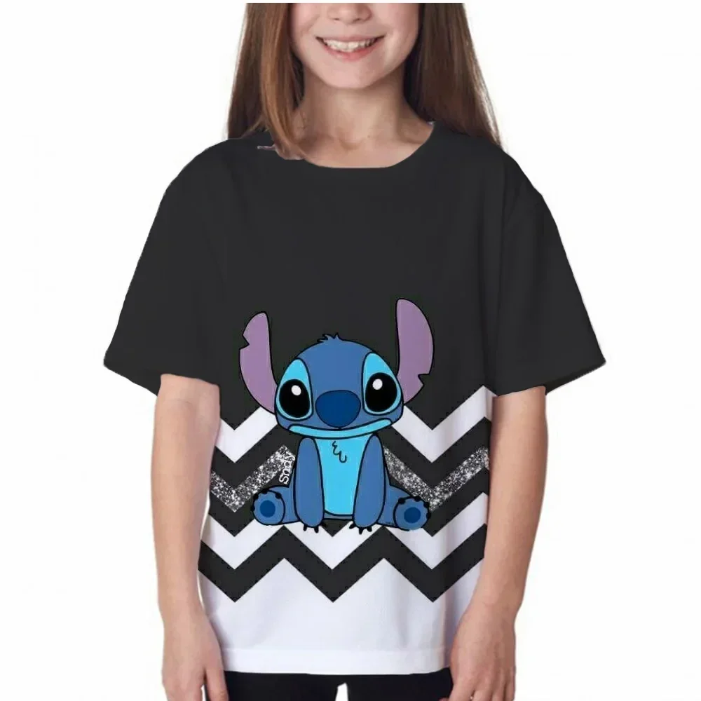 Boys Girls Stitch Tshirt Kids Cartoon T Shirts Summer Fashion T-Shirts Clothes Children's 3-14T Casual Tops Tees Sonic Costumes