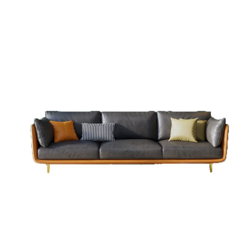 

#2022 Nordic Style Luxurious Furniture Living Room Sofa Beige 3 Seater Tech Cloth Sofa for Living Room