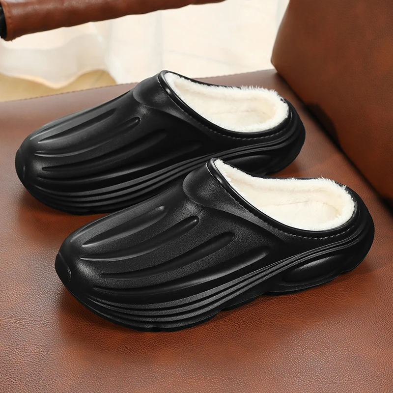 Indoor Lounge Cotton Slippers Soft Plush Lining Flexible Comfort Sole Anti Skid House Shoes for Daily Rest Time At Home