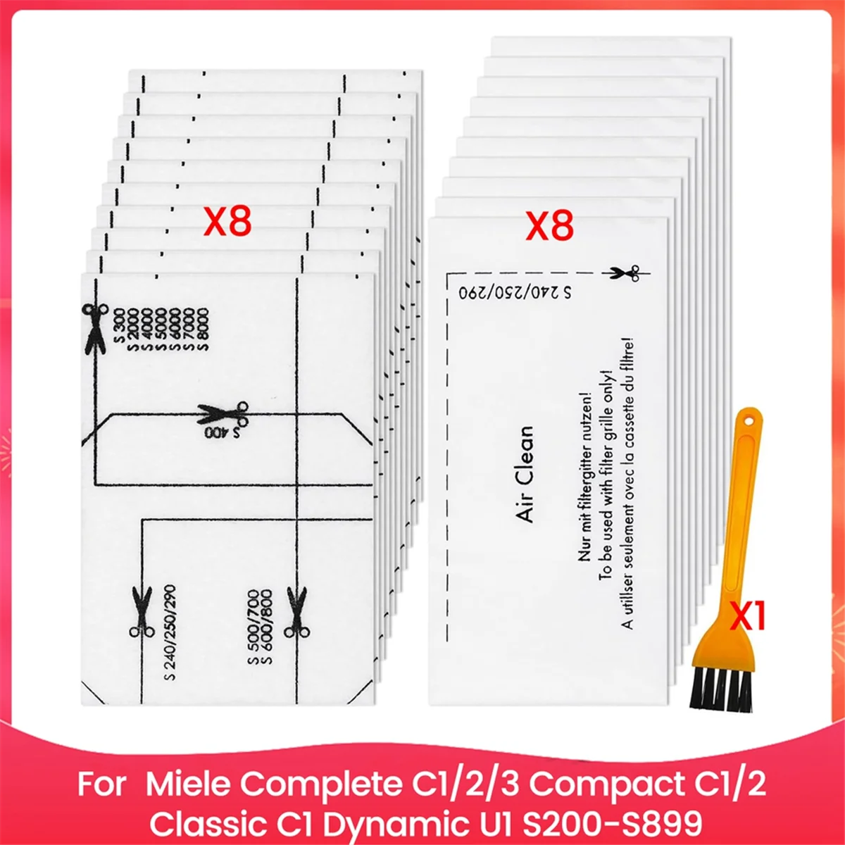 FZFZ Filtro di protezione motore e filtro di scarico per completo C1/2/3, Compact C1/2, Classic C1, Dynamic U1, S200-S899