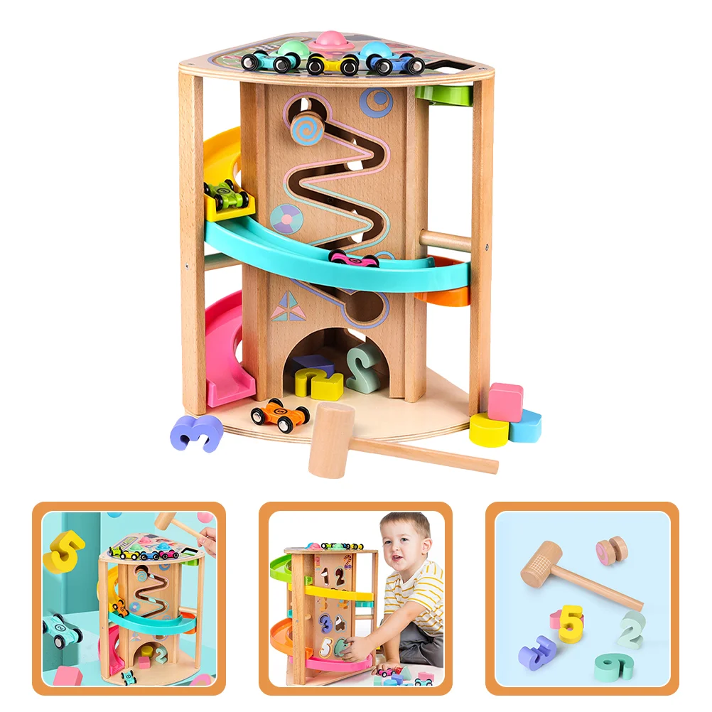 Car Ramp Playsets Kids Toys Slide Children Childrens Toddler Race Track Colorful Wooden Men and Women