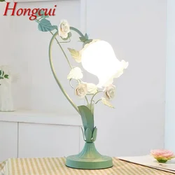 Hongcui French Table Lamp American Living Room Bedroom Villa European Romantic Pastoral Creative Bedhead Desk Light