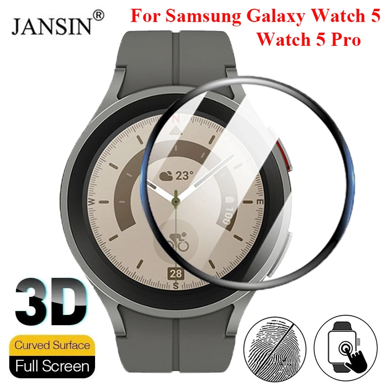 Película protetora 3d para samsung galaxy watch 5 44mm 40mm película de proteção ultra-fina para galaxy watch 5 pro 45mm protetor de tela