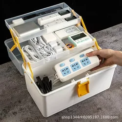 Caja de herramientas multifuncional portátil, almacenamiento de Hardware, caja de herramientas grande, juego de herramientas, caja de clasificación, capacidad, mantenimiento de electricista