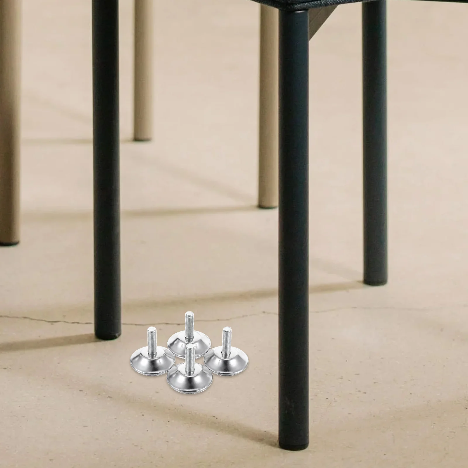 

4Pcs Height Adjustable Cabinet Feet Non Slip Furniture Pads Table Leg Levelers for Shoe Cabinets Bed Frames Dining Room Tables