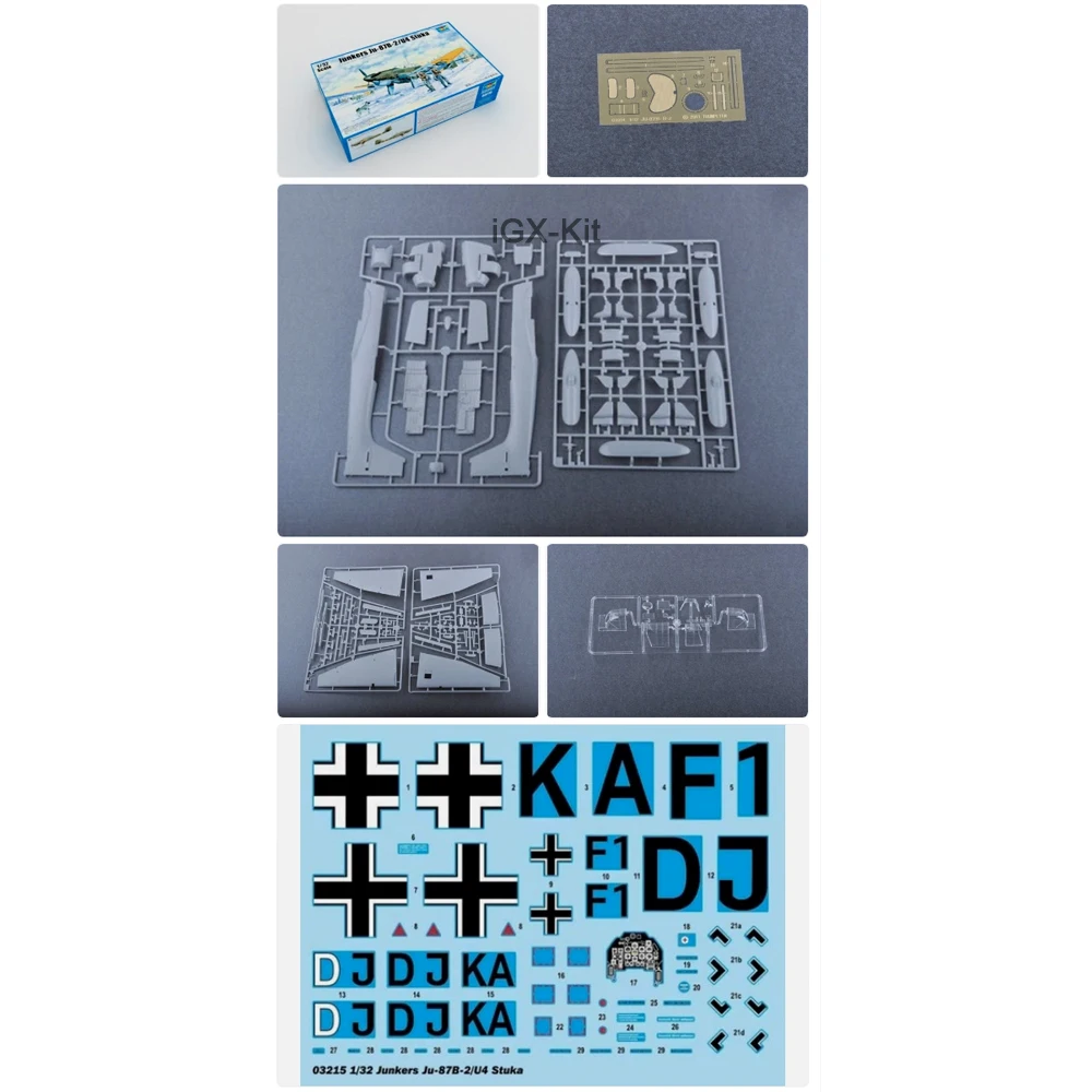 

Набор для сборки пластиковой модели военного самолета Trumpeter 03215, масштаб 1:32, немецкий Junkers JU87 Ju-87B-2/U4 Stuka (истребитель-бомбардировщик)