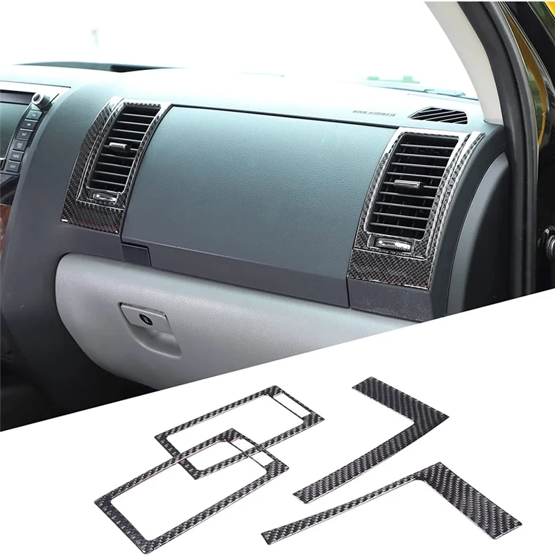 ملصق منفذ الهواء من ألياف الكربون ، Co Pilot yota Tundra ، إطار الديكور ، إكسسوارات داخلية