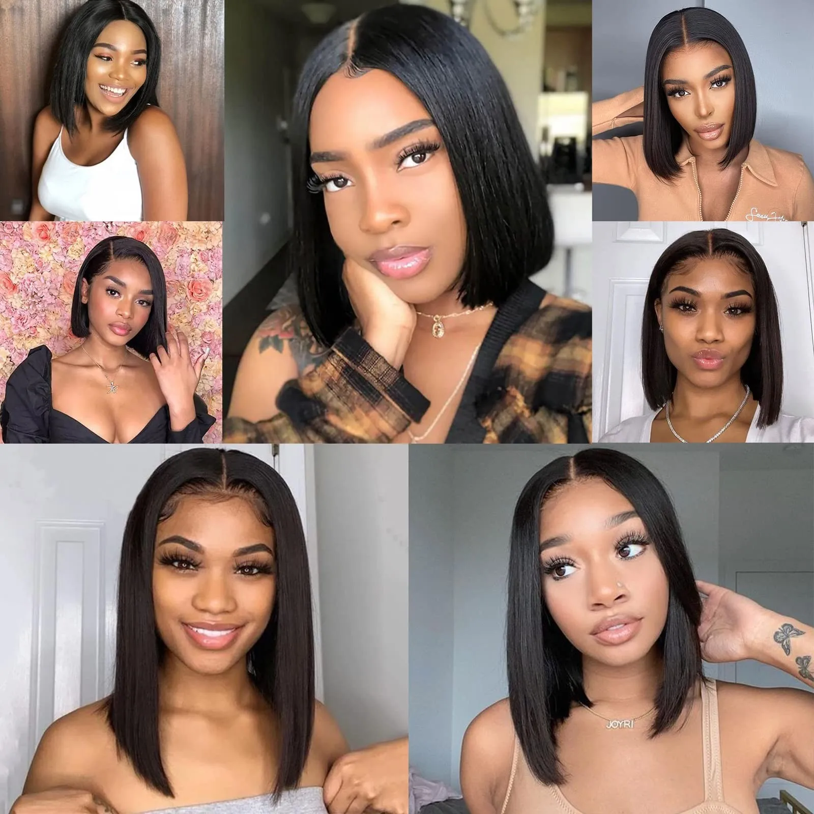 Straight Bob Wig Lace Front Human Hair Wigs For Black Women HD Transparent 4x4 Closure Wig Pre Plucked Human Hair