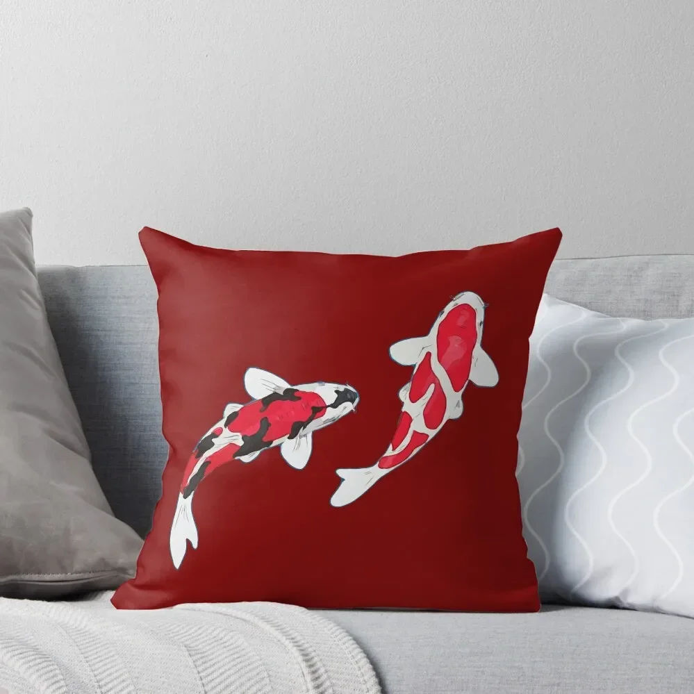 Koi Fish Kuhaku Showa Sanke Throw Pillow anime girl Bed pillowcases Sofa Cushion pillow