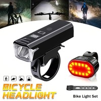 Powerful Bicycle Induction Head Light with Power Display USB Rechargeable MTB Bike Front Light for Night Outdoor Cycling Safety