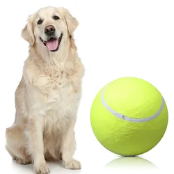 24CM Giant Tennis Ball For Dog Chew Toy Pet Dog Interactive Toys Big Inflatable Tennis Ball Pet Supplies Outdoor Cricket Dog Toy