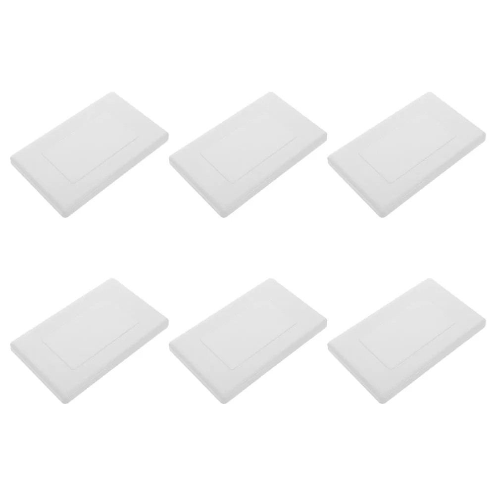 

6pcs Blank Outlet Plate Plastic Electrical Cover 118/120 Junction Box Wall Plate Waterproof Durable For Home Office Renovation