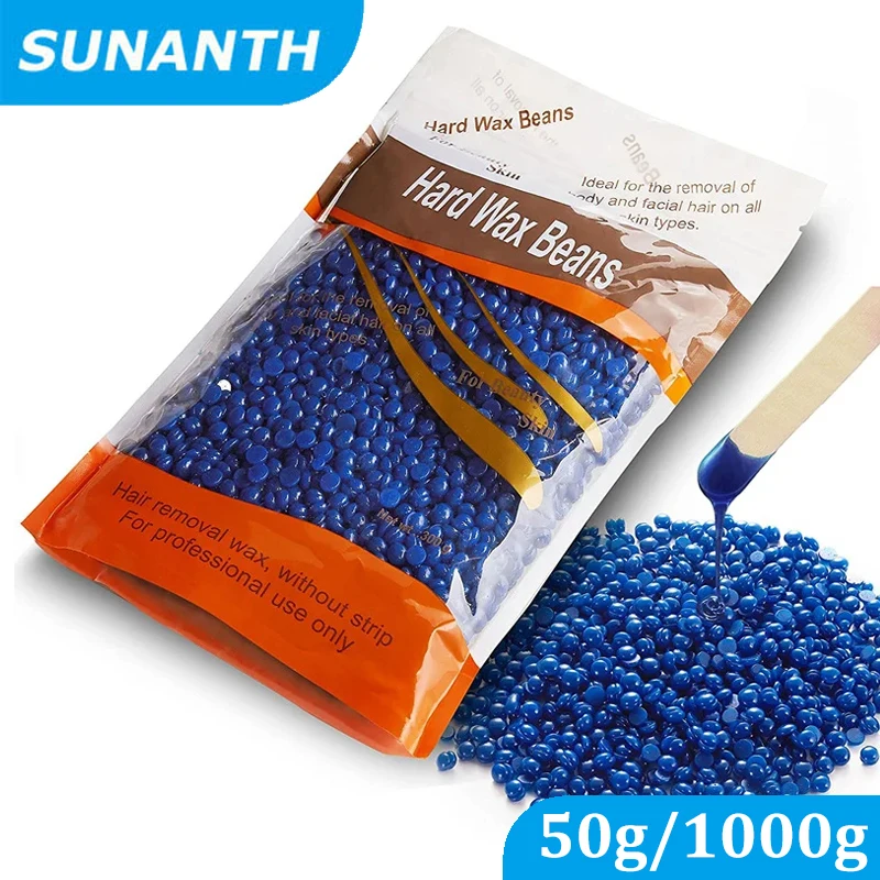 Hot Wax Hair Removal Beads 1000g/50g for Wax Heater Painless Depilatory Waxing Body Hair Removal Beans