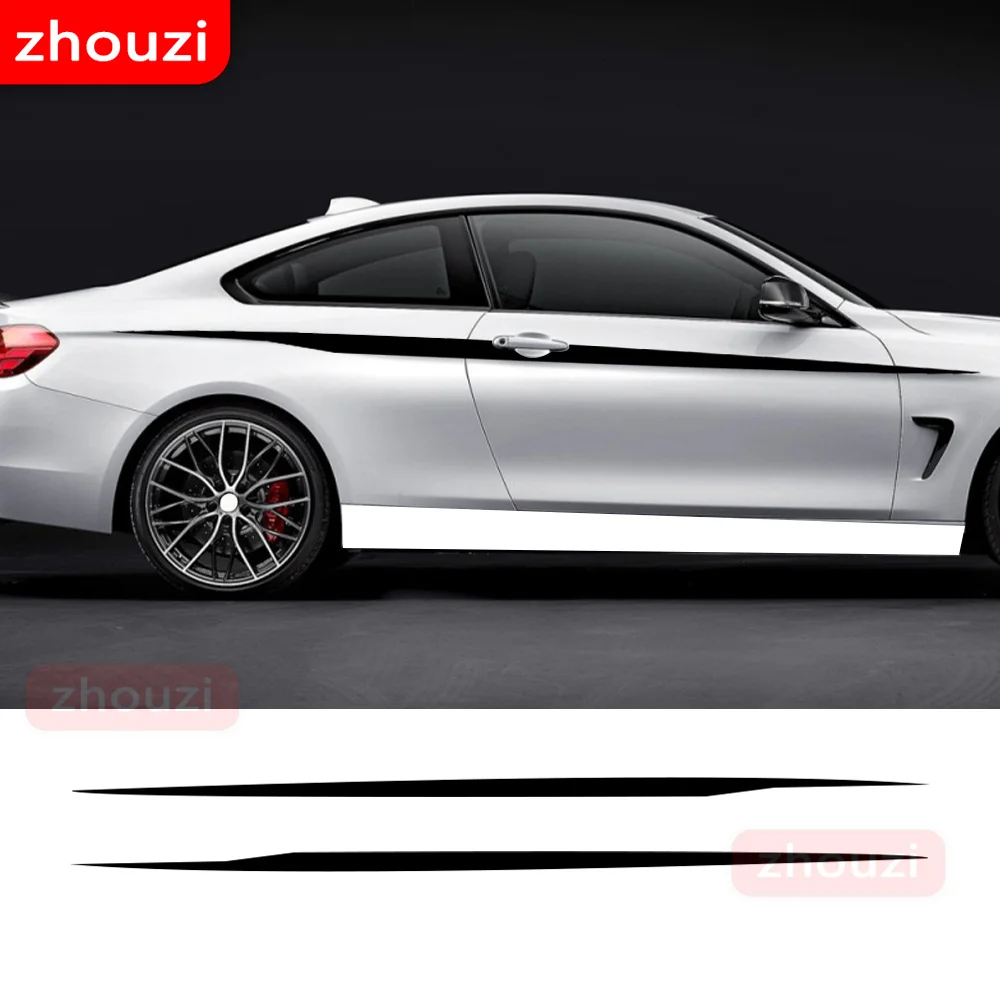 

For BMW 4 Series Gran Coupe F36 Accessories Car Styling Door Side Upper Stripe Skirt Waist Lines Vinyl DIY Decal Stickers