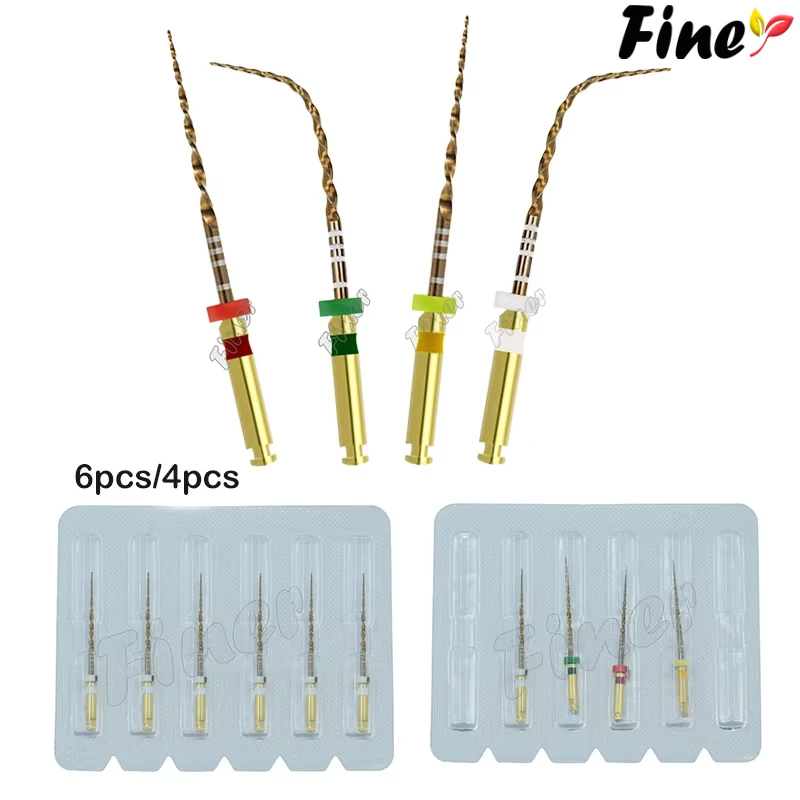 Dental Rotary Wave Gold Endo One Files Endodontic Reciprocating Niti Endo Files for Root Canal Preparation Endodontic Treatment