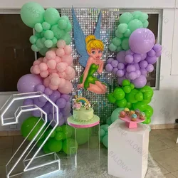 83pcs Little Fairy Balloon Green Dragonfly Princess Digital Balloon 1 2 3 4 5 6st Girl's Birthday Party Balloon Baby Shower Ball