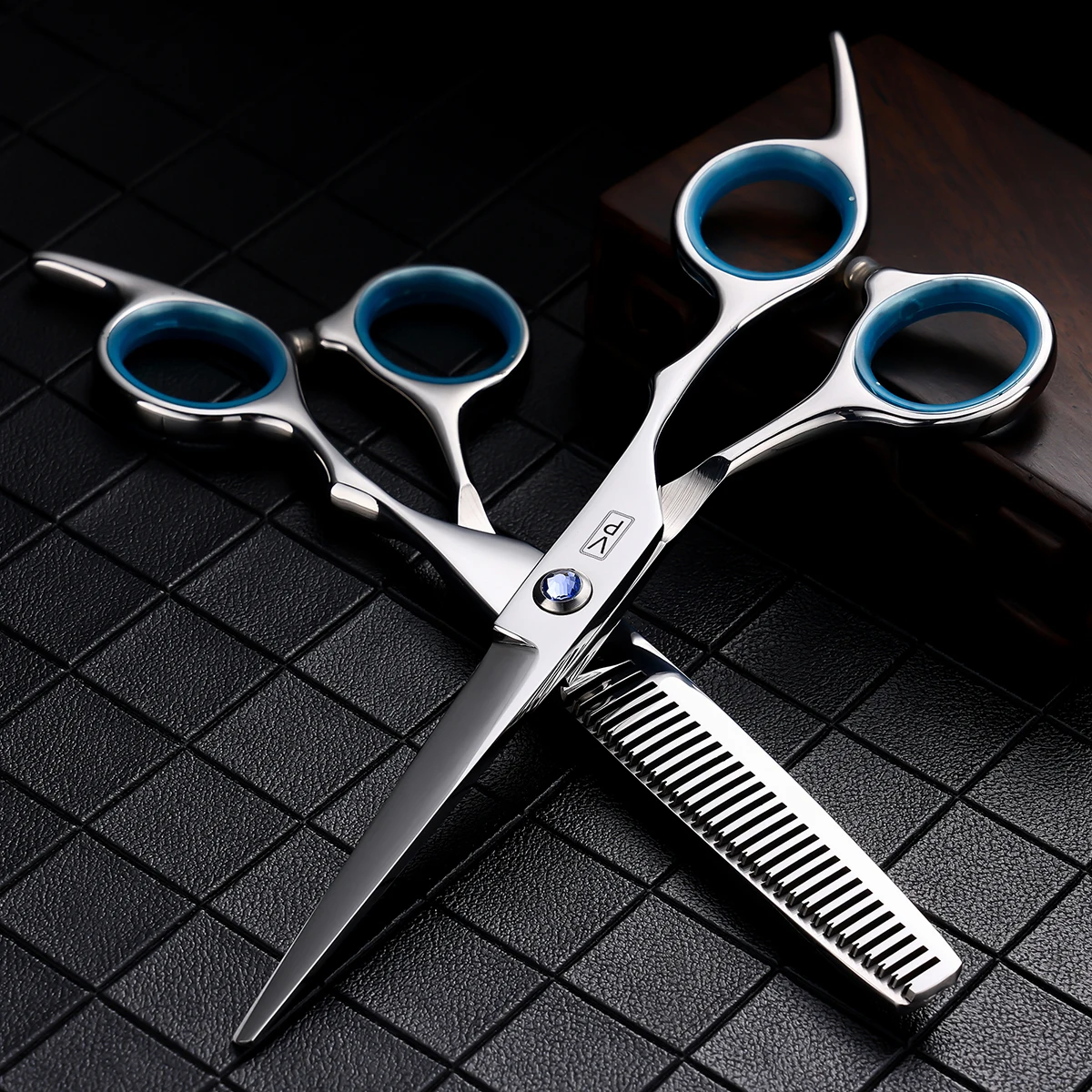 Professional Hairdressing Haircut Scissors 6 Inch 440C Barber Shop Hairdresser\'s Cutting Thinning Tools High Quality Salon Set