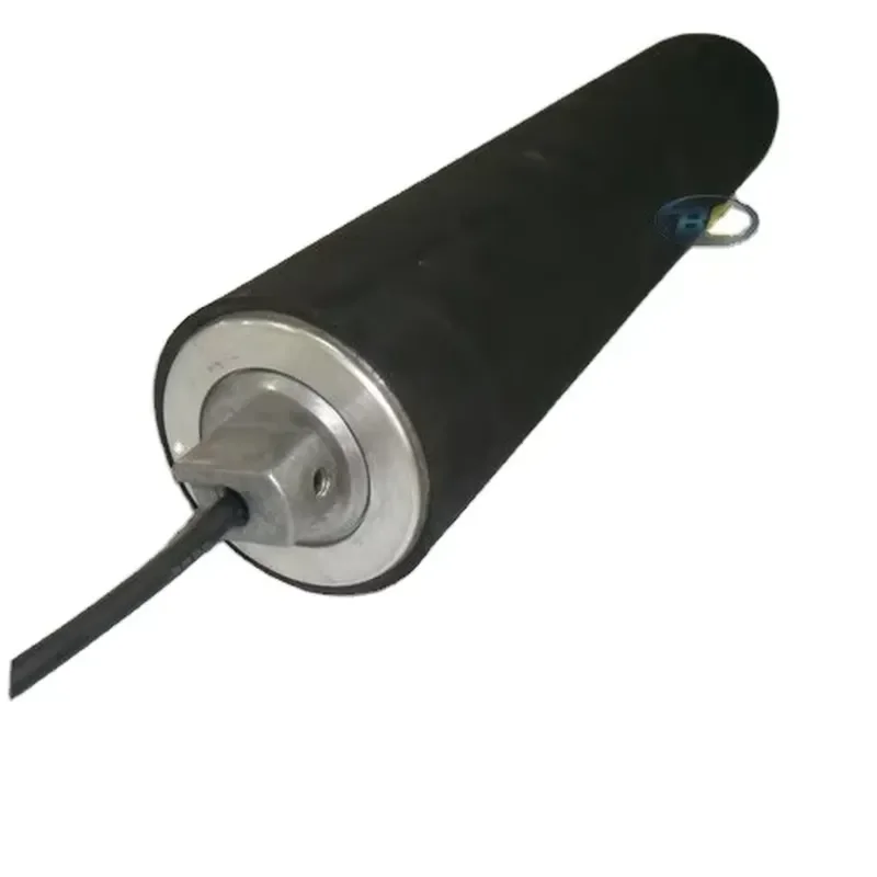 Diameter 60mm Rubberized Drum Motor with Grooves AC 380V Rubber Lagging for Friction Drive Belts