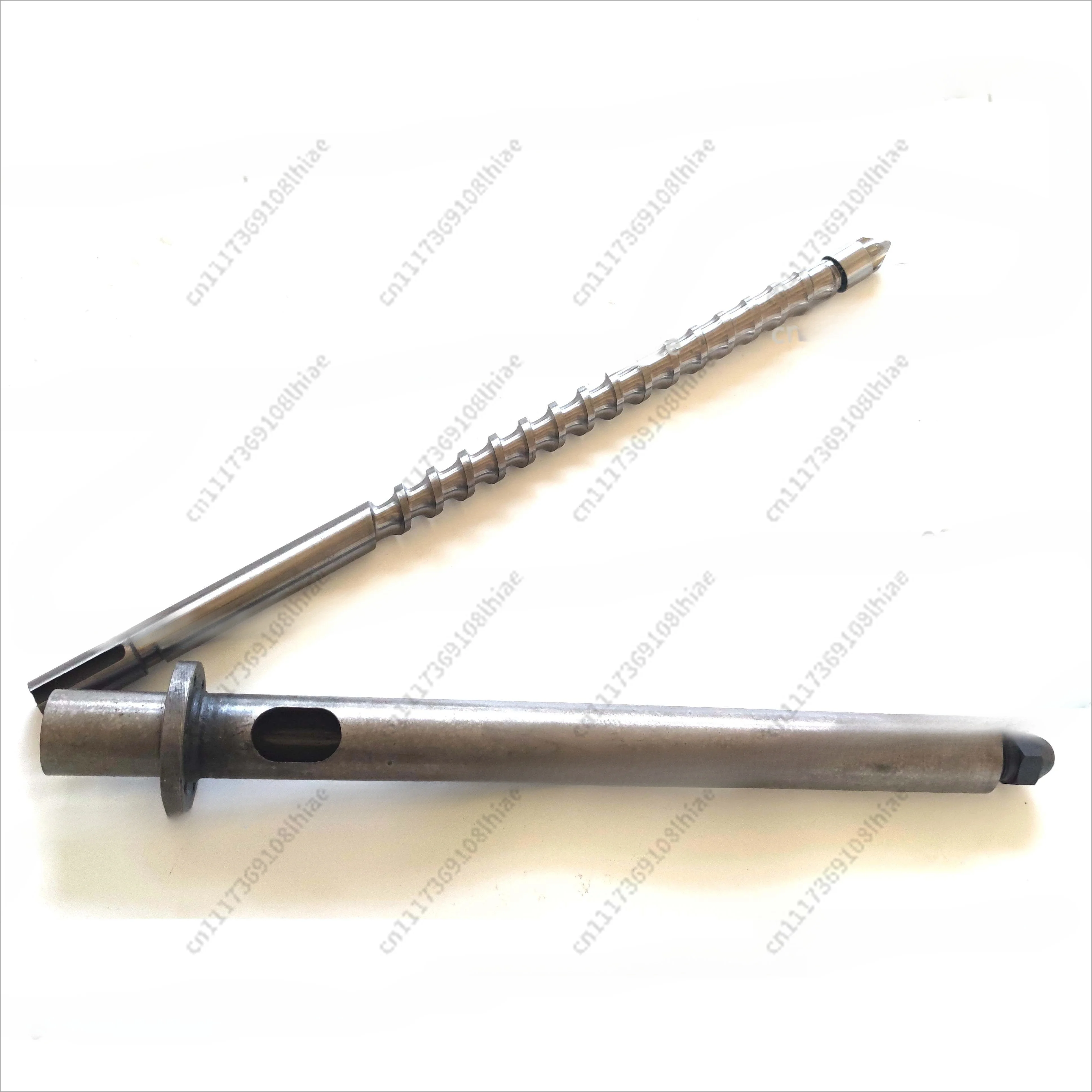 Vertical Injection Molding Screw D25 500mm - Tip Ring Barrel Nozzle for Plastic Processing