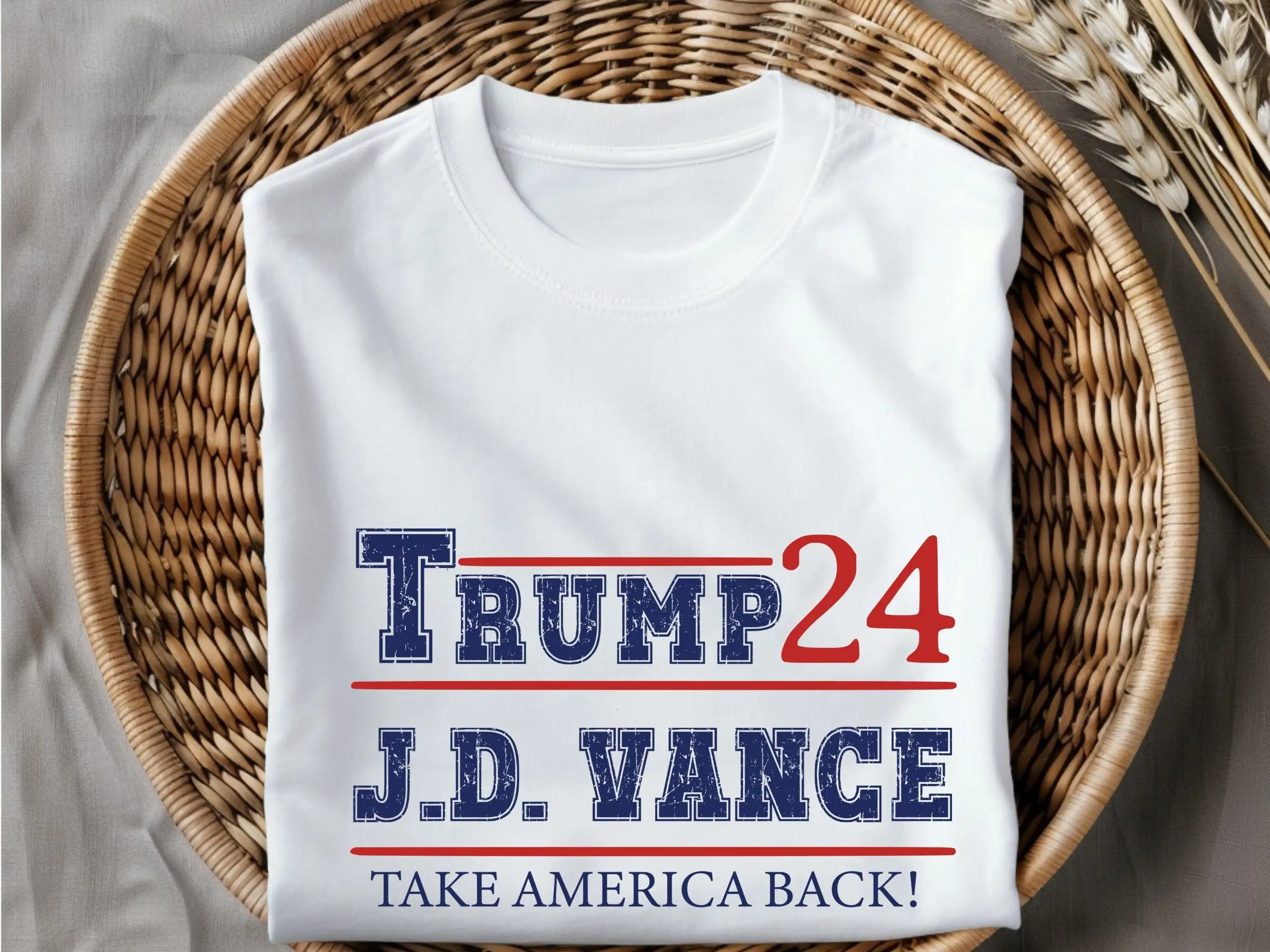 Donald Trump J D Vance 2024 Election T Shirt Pro Political Conservative Apparel Heavy Cotton