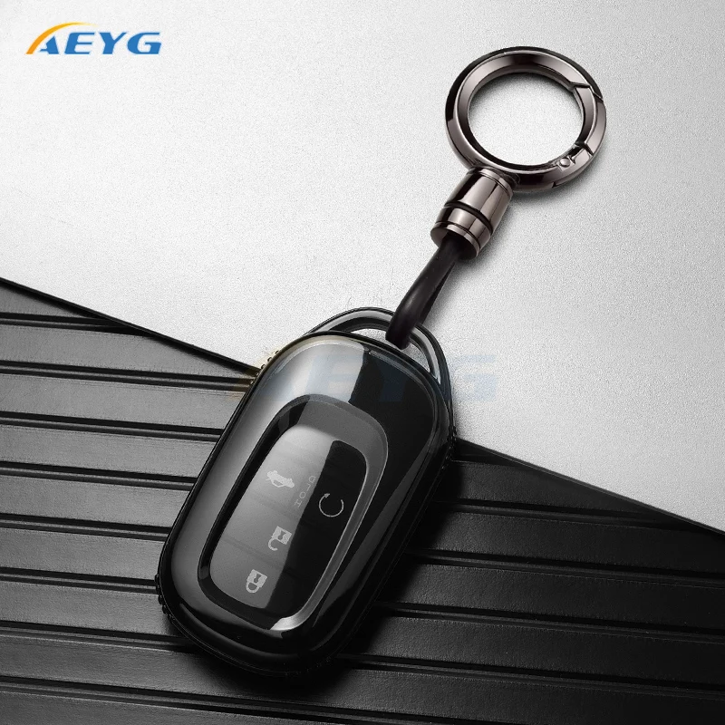 TPU Car Key Case Cover Shell Fob For Honda 2022 2023 2024 Accord Civic HR-V CR-V Pilot Sport SI EX EX-L Keychain  Accessories