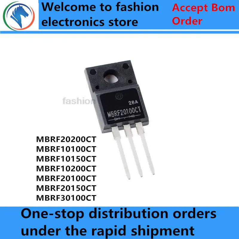 10PCS MBRF10100 MBRF10200 MBRF10150CT MBRF20100 MBRF20200CT TO-220F MBRF10100CT MBRF10200CT MBRF20100CT MBR30100CT MBRF20150CT