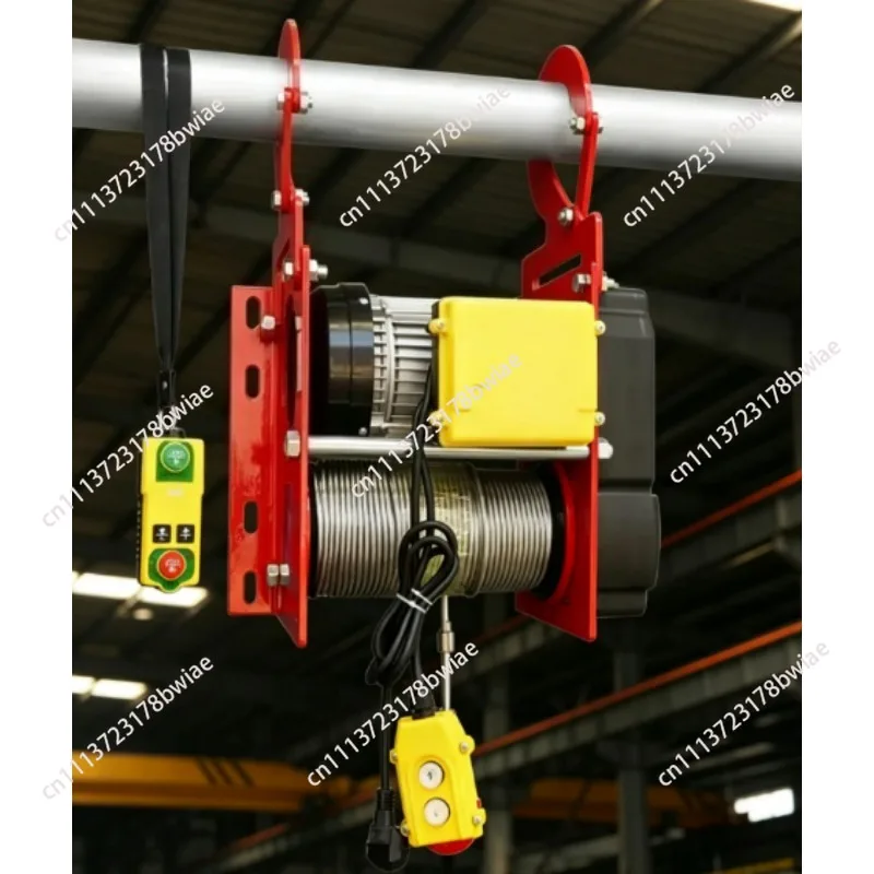 Wire Rope Hoist With Wireless Remote Micro Electric Hoist Electric Winch 220V 400kg/600kg