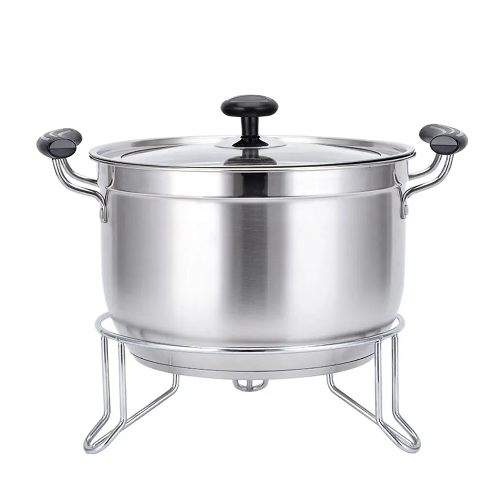 

Stainless Steel Pot St Heat Proof Hollow Design Kitchen Counter Protection Strong Stability Easy Cleaning