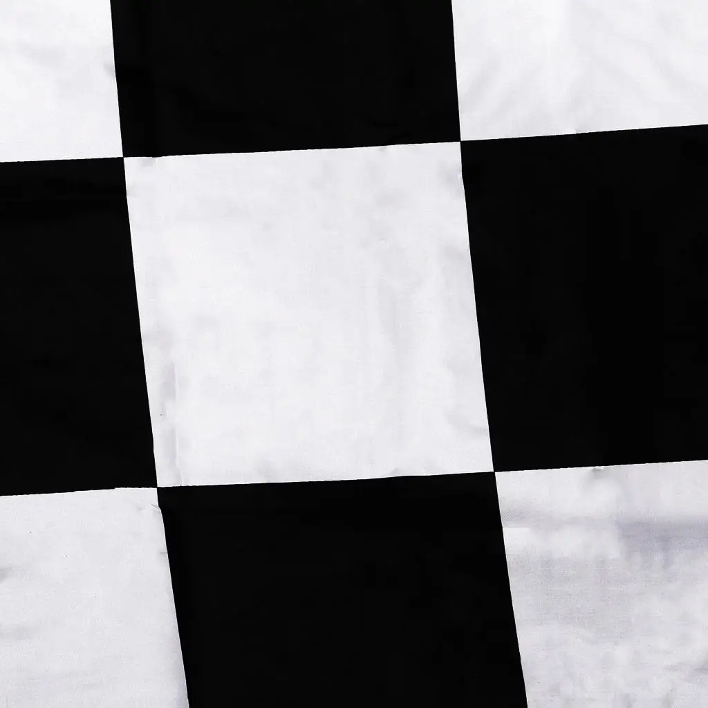 Standard Black White Racing Banner Lightweight Polyester Motorsport Lattice Flag for Sports Festivals