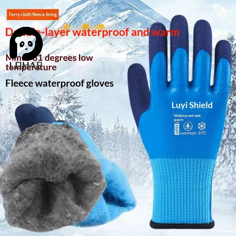 Work Safety Gloves, Winter Thermal, Non-Slip Grip, Waterproof, Ideal for Garden and Manual Work