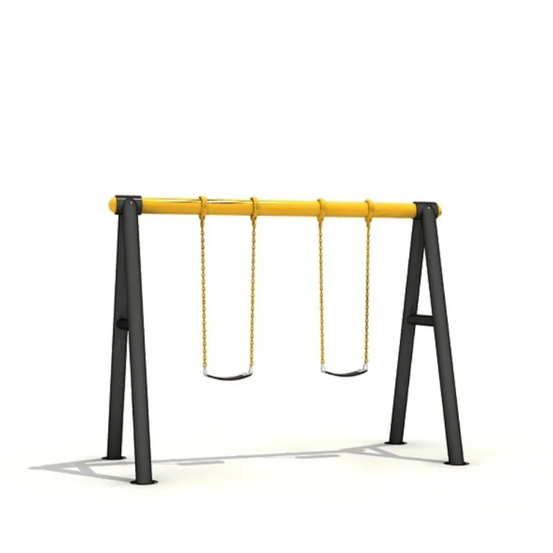 

Outdoor double swing, courtyard kindergarten community outdoor, galvanized