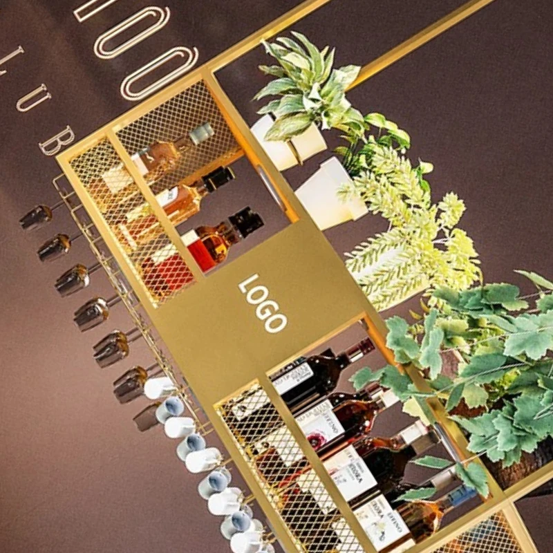 

Wedding Wine Rack Lattice Cube Storage Display Club Industrial Narrow Standing Cabinet Muebles De Candybar Restaurant Furniture