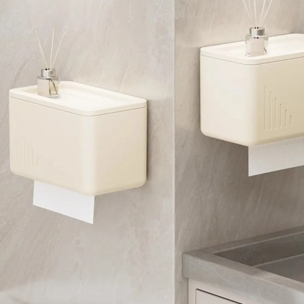 

Пластиковая коробка для туалетной бумаги, легкая роскошная водонепроницаемая коробка для хранения рулонов туалетной бумаги, квадратная коробка для хранения бумаги, настенная коробка для хранения