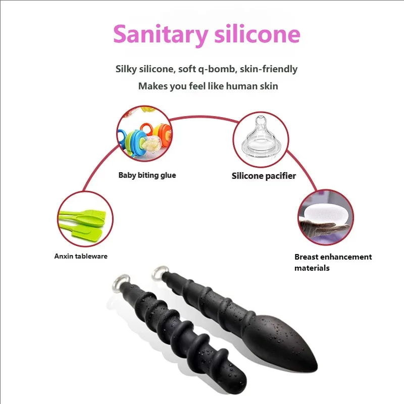 الموسعة والسميكة سيليكون المكونات الشرج للرجال تدليك البروستاتا الشرج توسع G بقعة تحفيز ذكر الاستمناء لعبة الجنس 18 + #4