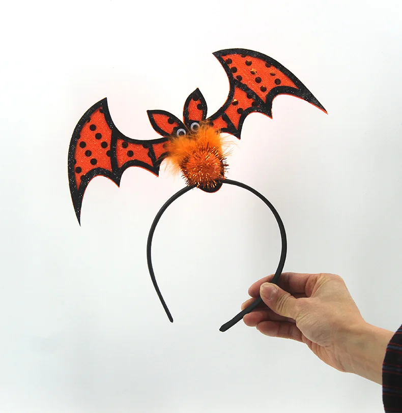 Unisex Meisjes Enge Oogbollen Hoofdband Voor Kinderen Jongens Horror Grafsteen Schedel En Kruis Oog Pluizige Hoofdbanden Halloween Prop