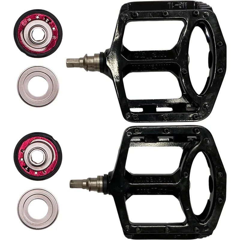 

Road Bike Pedals - 2 Pop-Off Aluminum 9/16 Wellgo Pedals w/Quick Release Latches - Fits Most Bikes - Bicycle Accessories, Flatbi