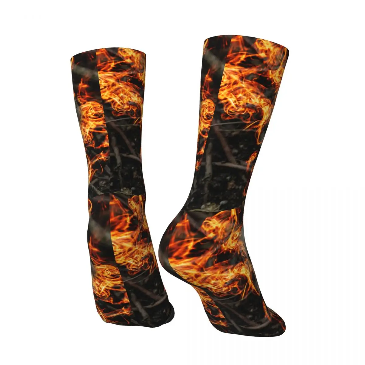 Fire Skull Sock stampato uomo poliestere