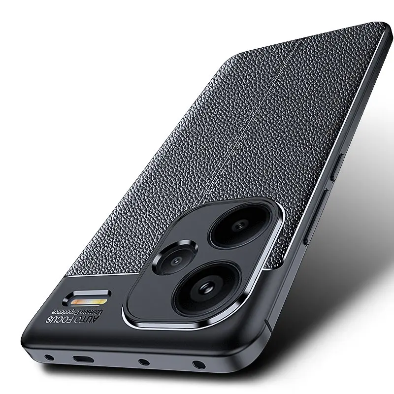 For Redmi Note 13 Pro Plus Case Redmi Note 13 Pro+ Cover Shockproof TPU Soft Leather Phone Funda Bumper Redmi Note 13 Pro Plus
