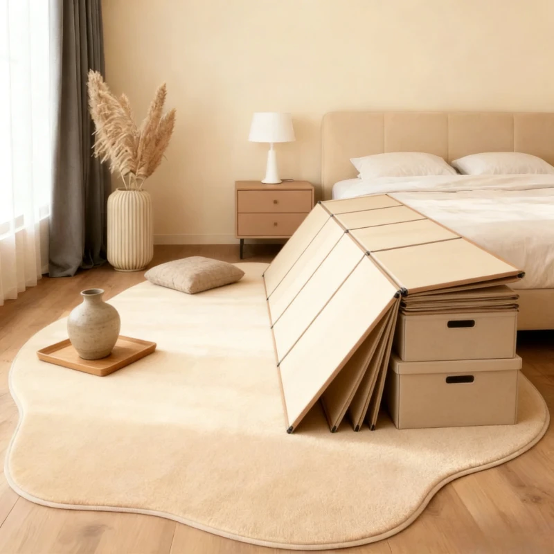 Solid Color Bedroom Decor Plush Carpet Fluffy Soft Rug Irregular Shape Carpets for Living Room Thick Washable Bedside Floor Mat